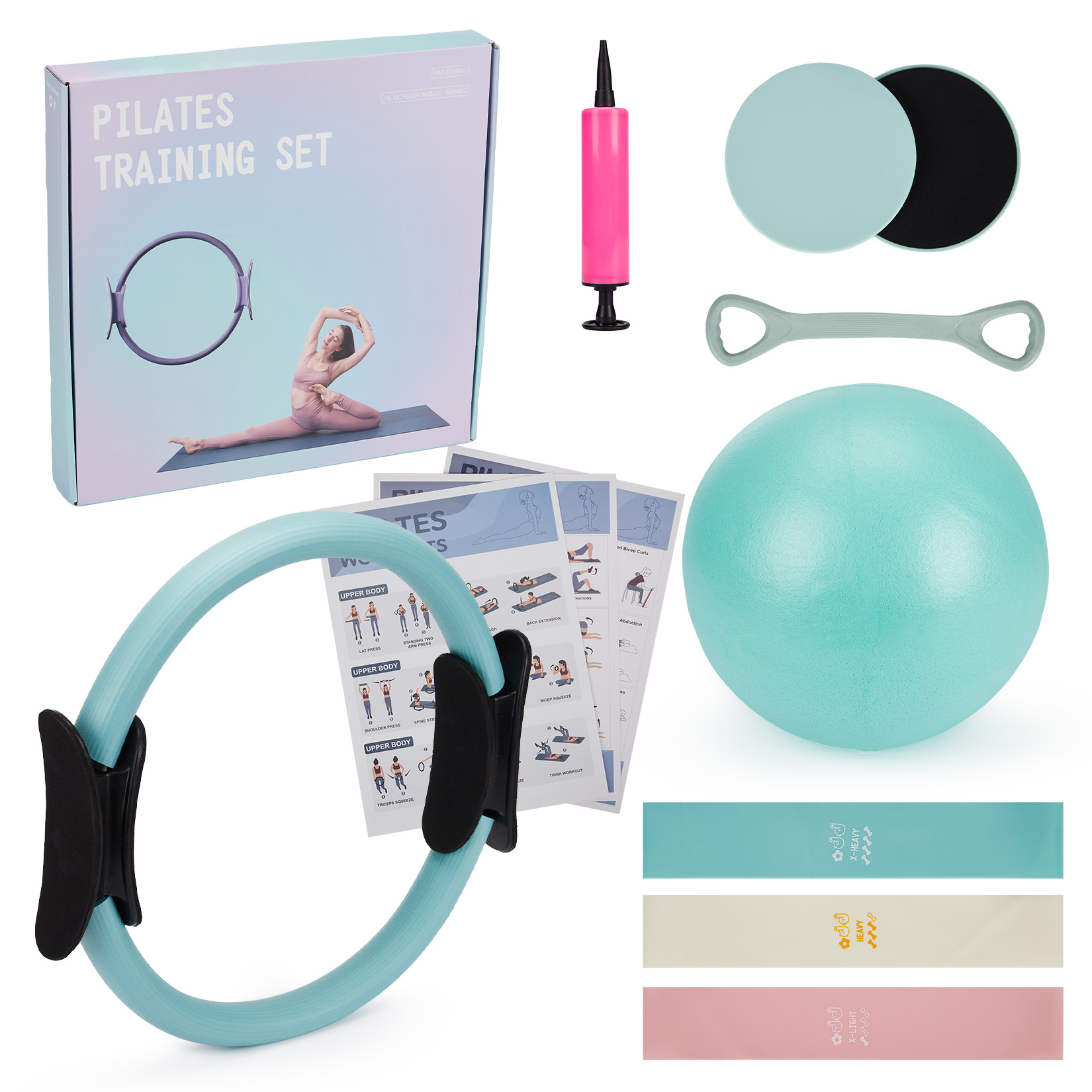 Pilates Ring Magic - Pilates Training Set, 6-in-1 Pilates Ring,