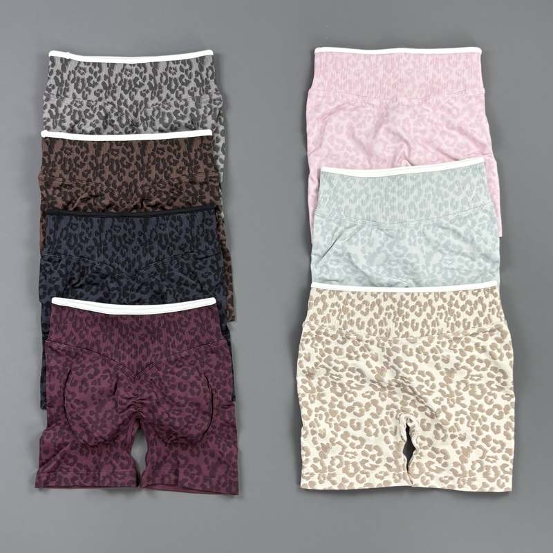 HISTELLO Gym Shorts Leopard Pr - Pilates Yoga Legging ulasan dan harga