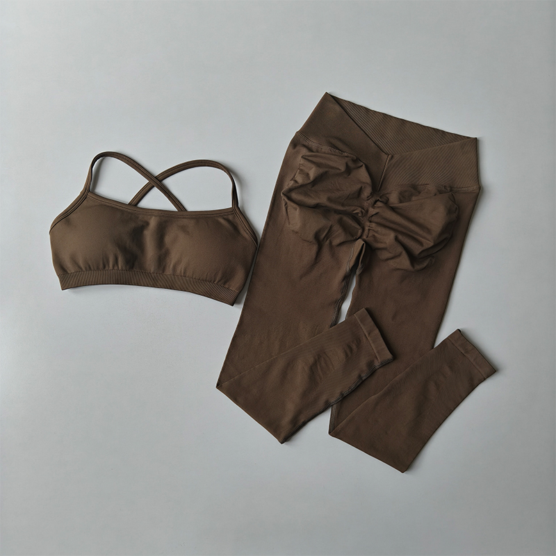 Peach Buttock Fitness Suit 2PC - Pilates Yoga Legging ulasan dan harga