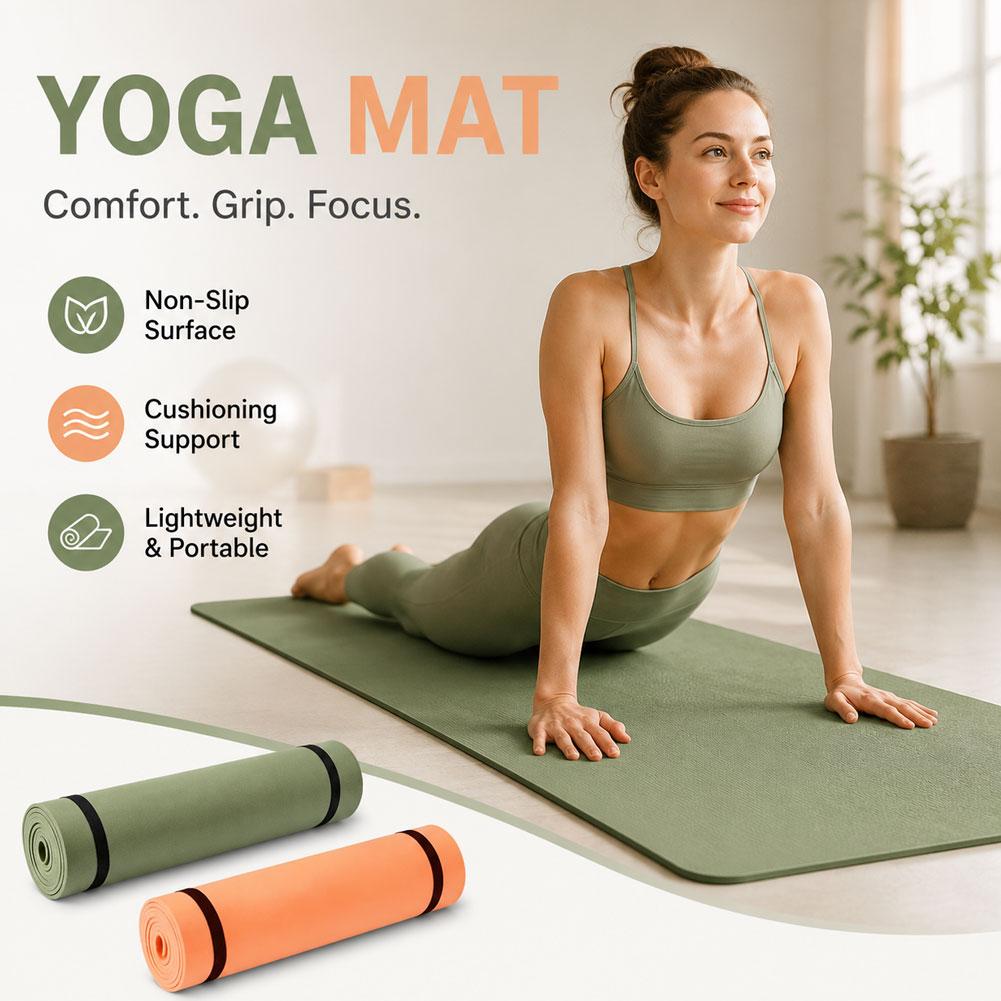 Thick Yoga Mat Anti-skid Sport - Pilates Yoga Matte ulasan dan harga