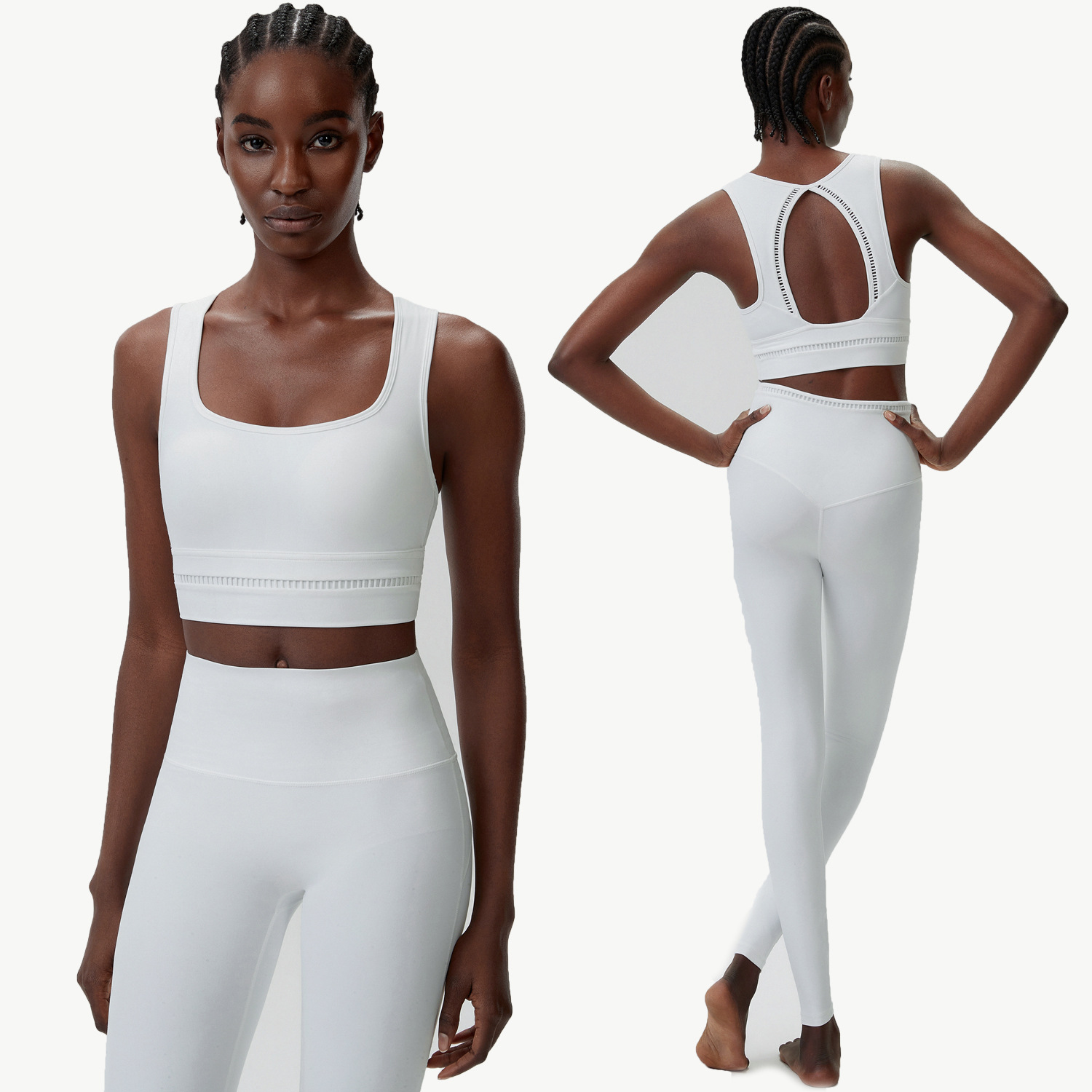 New Women 2‑Piece Yoga Set Squ - Pilates Yoga Legging ulasan dan harga