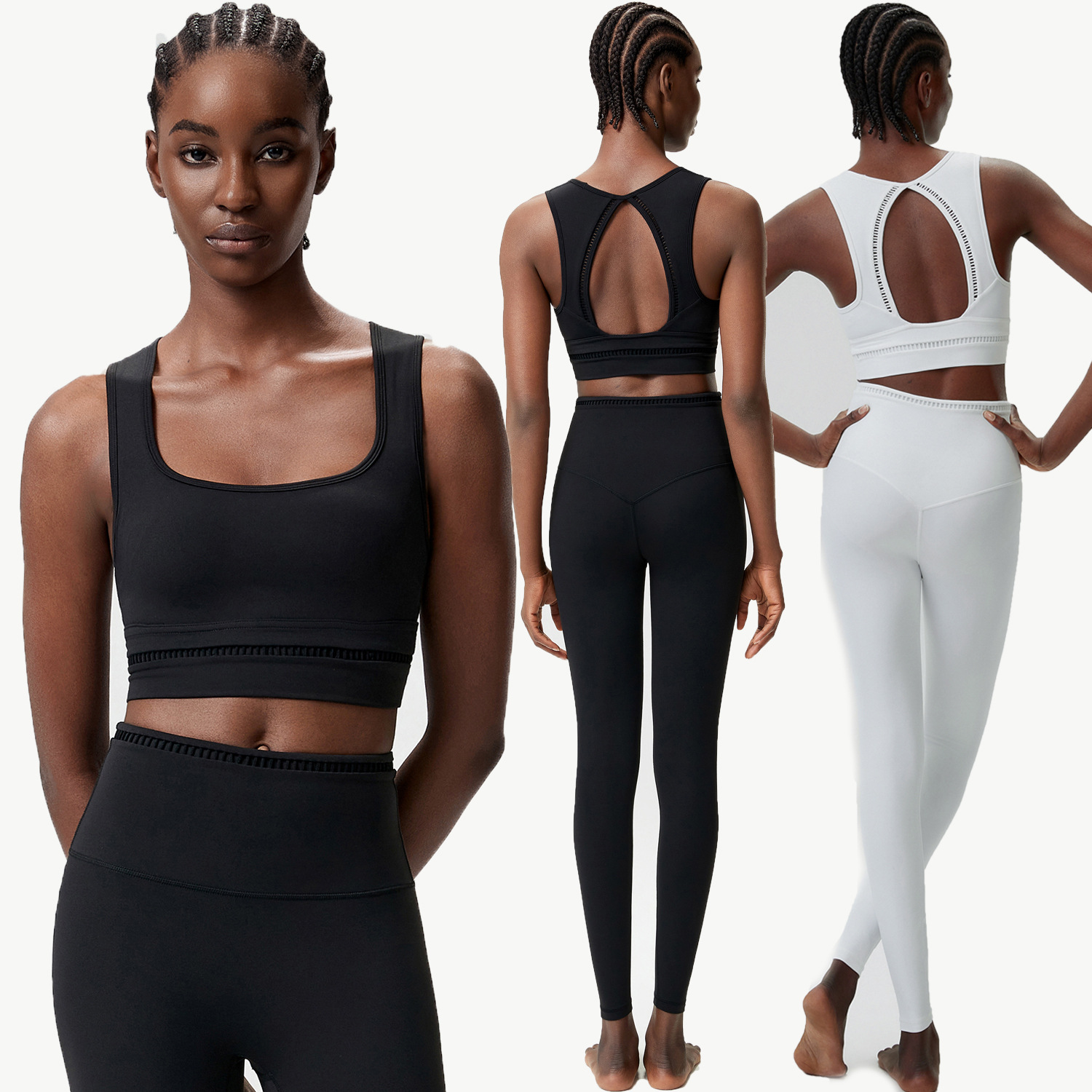 New Women 2‑Piece Yoga Set Squ - Pilates Yoga Legging ulasan dan harga