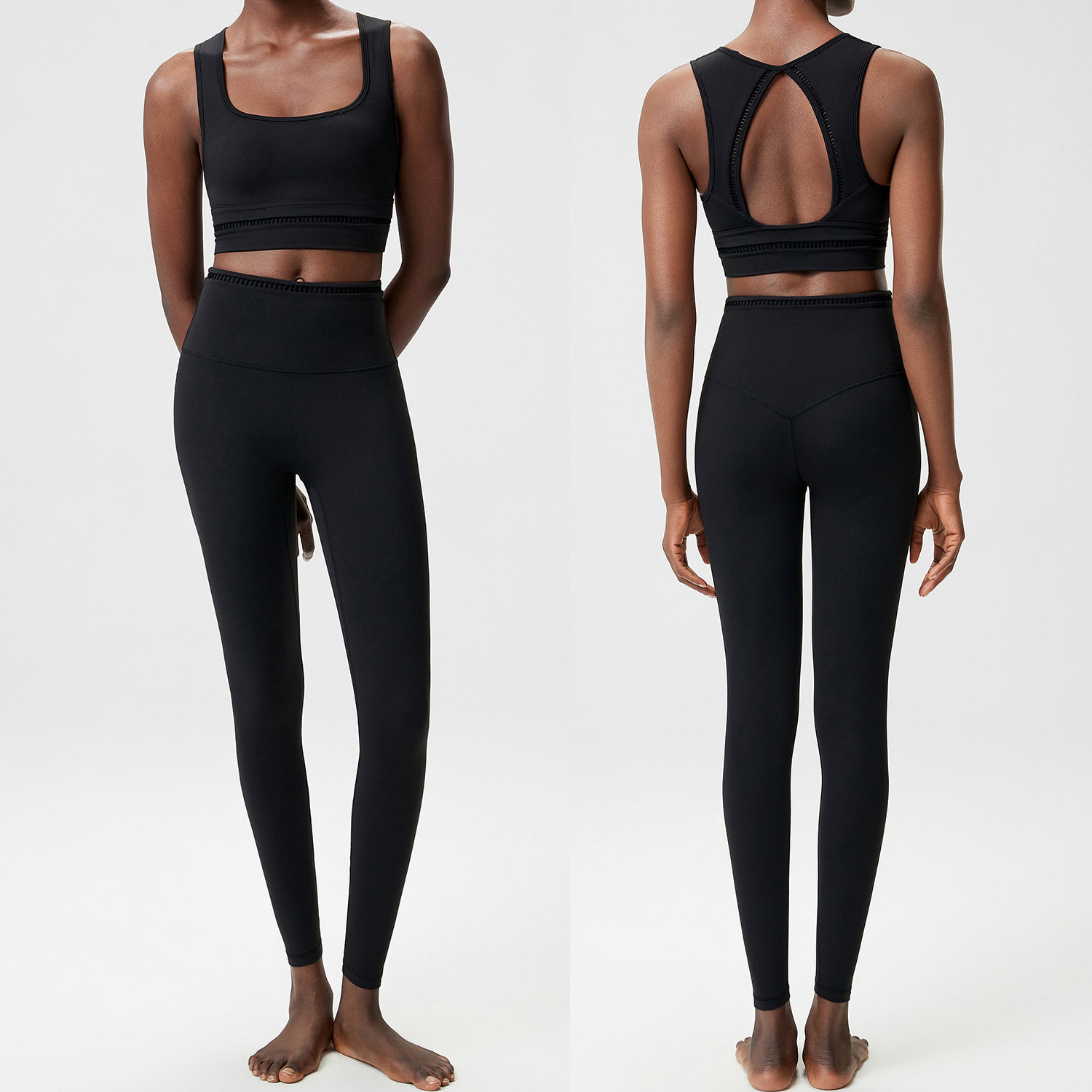 New Women 2‑Piece Yoga Set Squ - Pilates Yoga Legging ulasan dan harga
