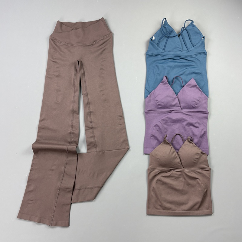 2Pcs Women Seamless Yoga Worko - Pilates Yoga Legging ulasan dan harga