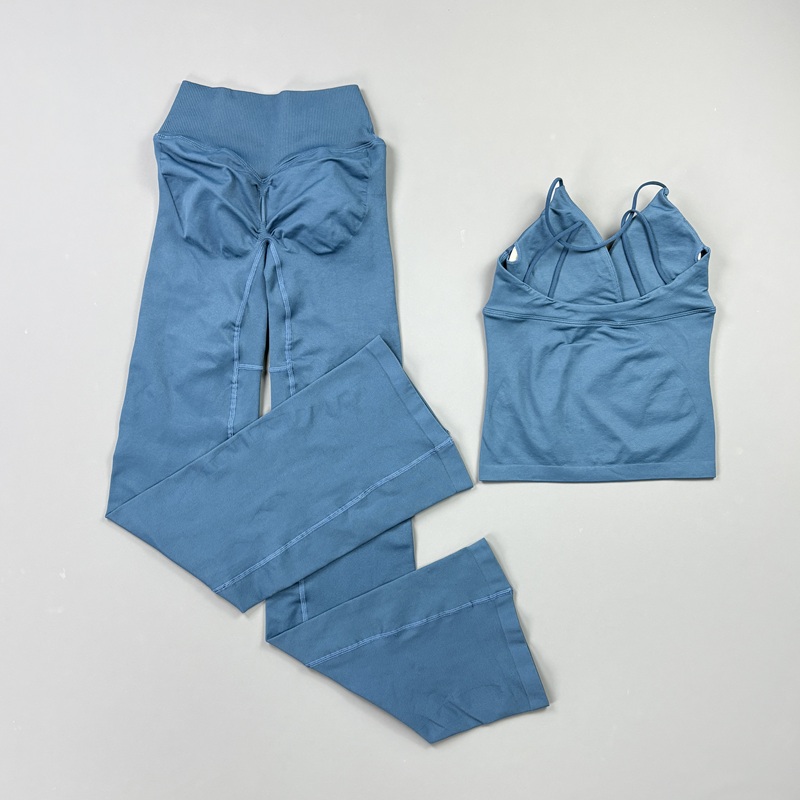 2Pcs Women Seamless Yoga Worko - Pilates Yoga Legging ulasan dan harga