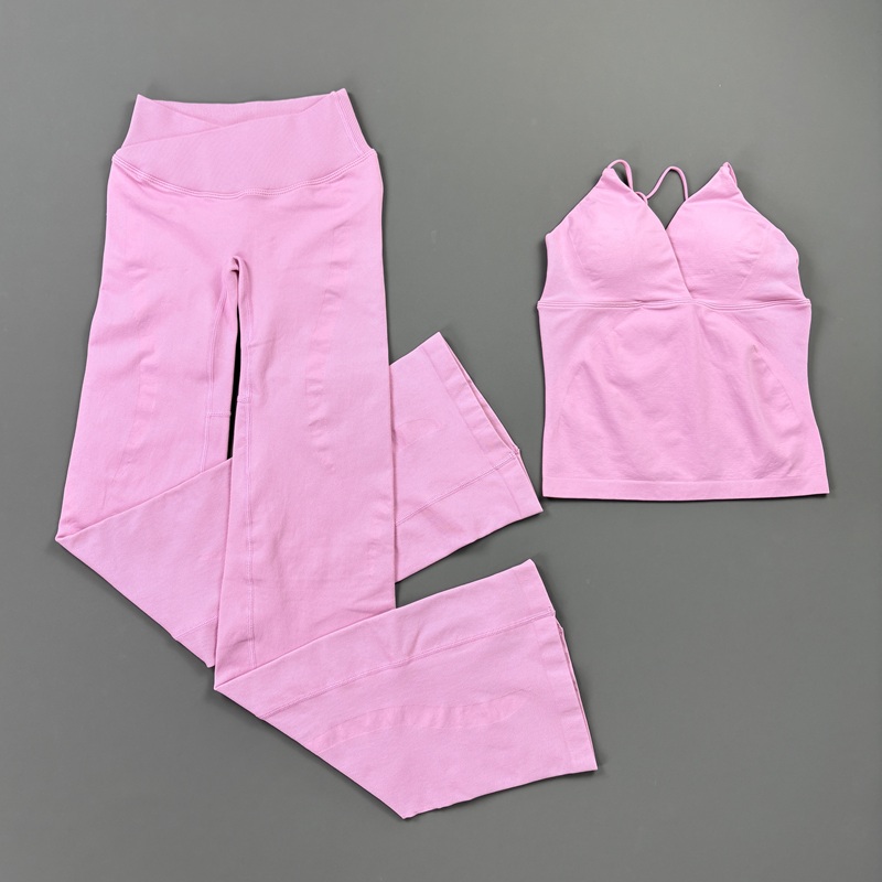 2Pcs Women Seamless Yoga Worko - Pilates Yoga Legging ulasan dan harga